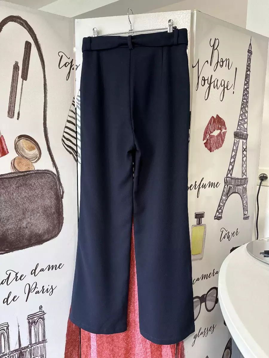 Pantalon droit large bleu marine