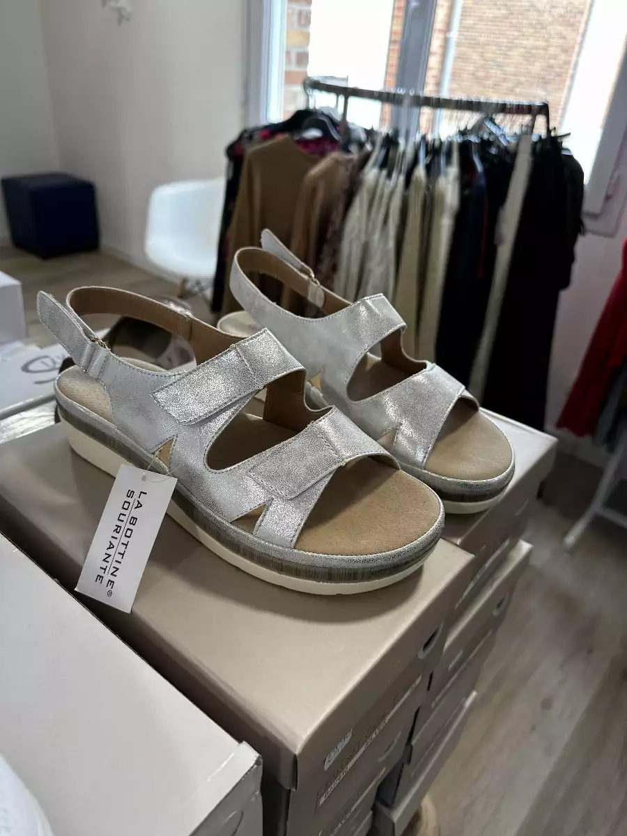 Chaussures confort argent
