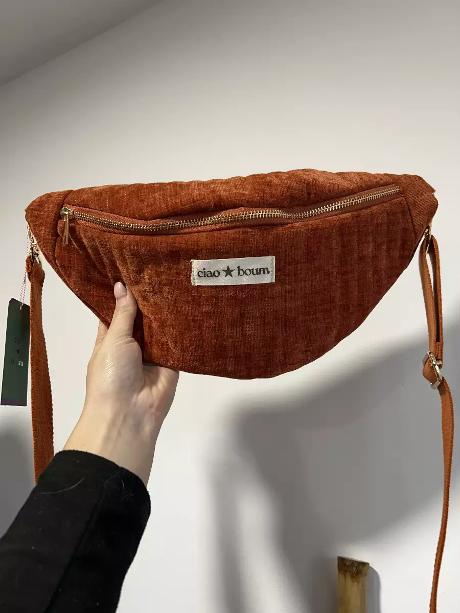 Sac banane velours