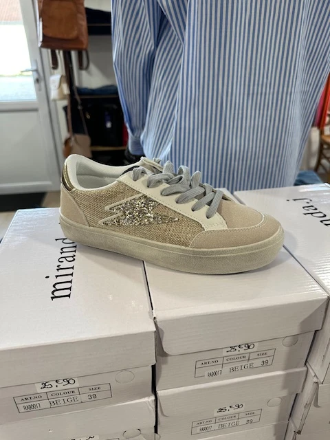 basket lin beige/éclair doré
