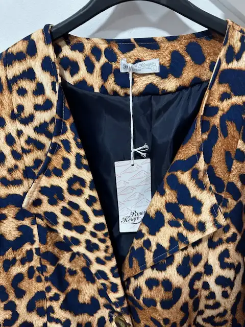 veste léopard marine Belle Taille