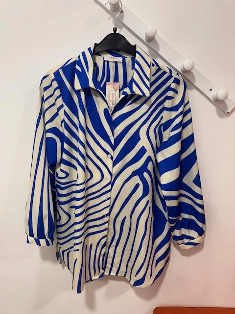 Chemisier vagues bleu Klein