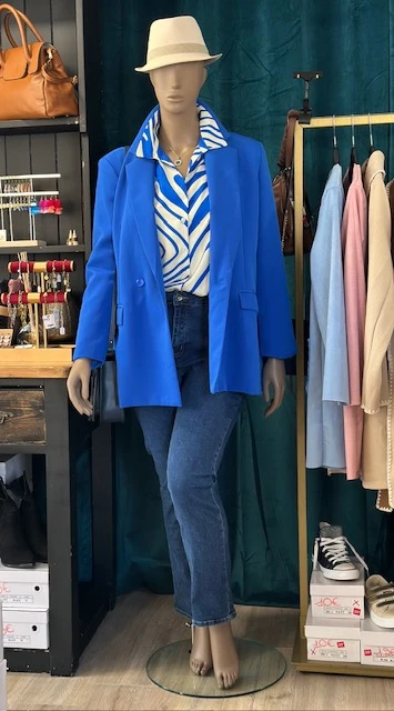 Chemisier vagues bleu Klein