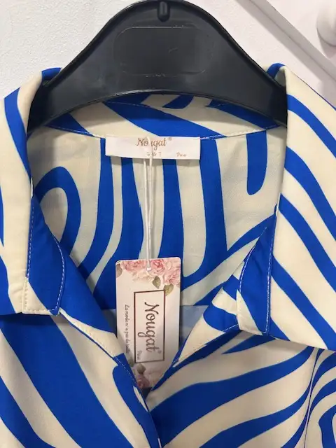 Chemisier vagues bleu Klein